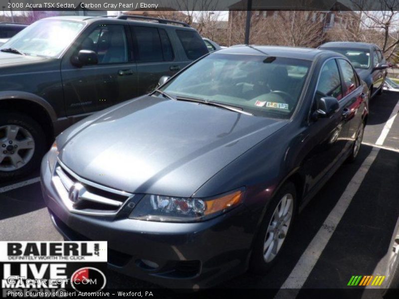 Carbon Gray Pearl / Ebony 2008 Acura TSX Sedan