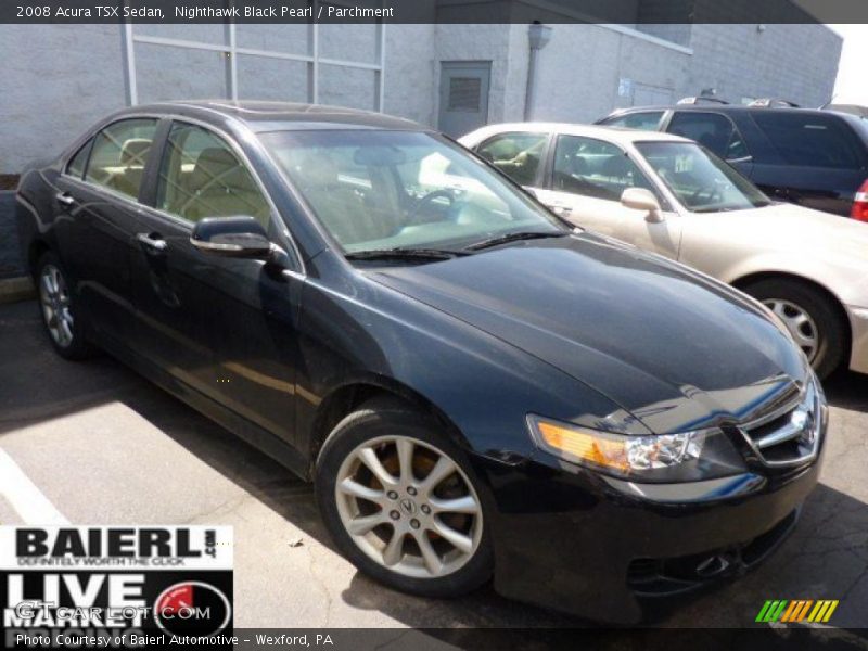 Nighthawk Black Pearl / Parchment 2008 Acura TSX Sedan