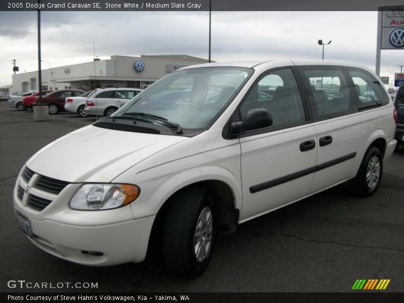 Stone White / Medium Slate Gray 2005 Dodge Grand Caravan SE