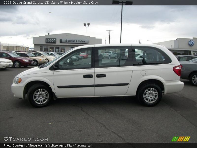 Stone White / Medium Slate Gray 2005 Dodge Grand Caravan SE