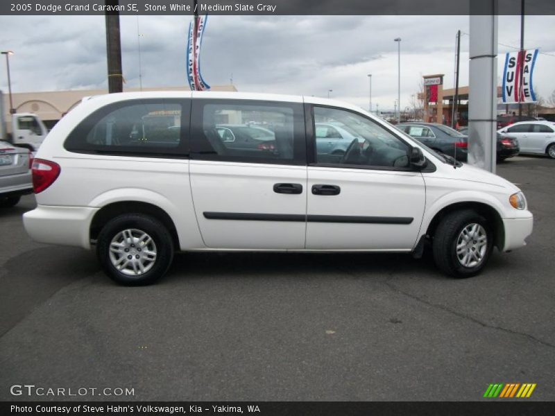 Stone White / Medium Slate Gray 2005 Dodge Grand Caravan SE