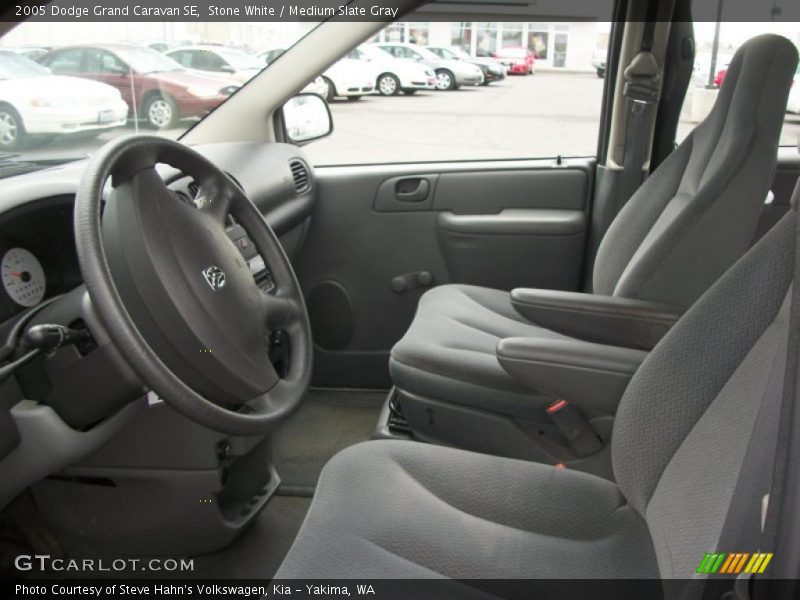 Stone White / Medium Slate Gray 2005 Dodge Grand Caravan SE