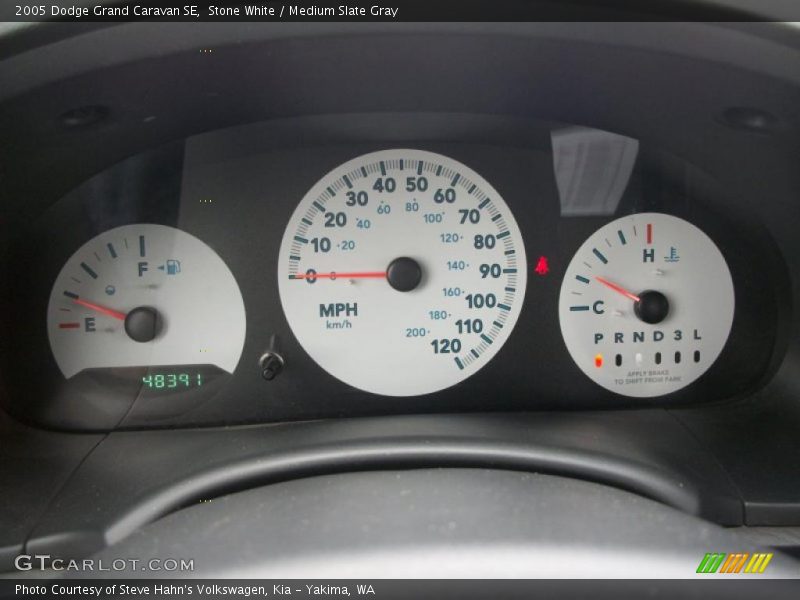 Stone White / Medium Slate Gray 2005 Dodge Grand Caravan SE