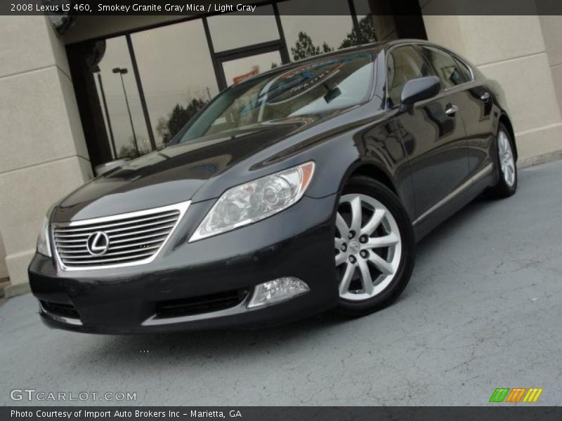 Smokey Granite Gray Mica / Light Gray 2008 Lexus LS 460