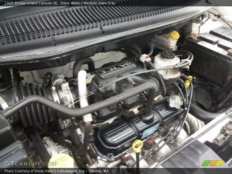 Stone White / Medium Slate Gray 2005 Dodge Grand Caravan SE
