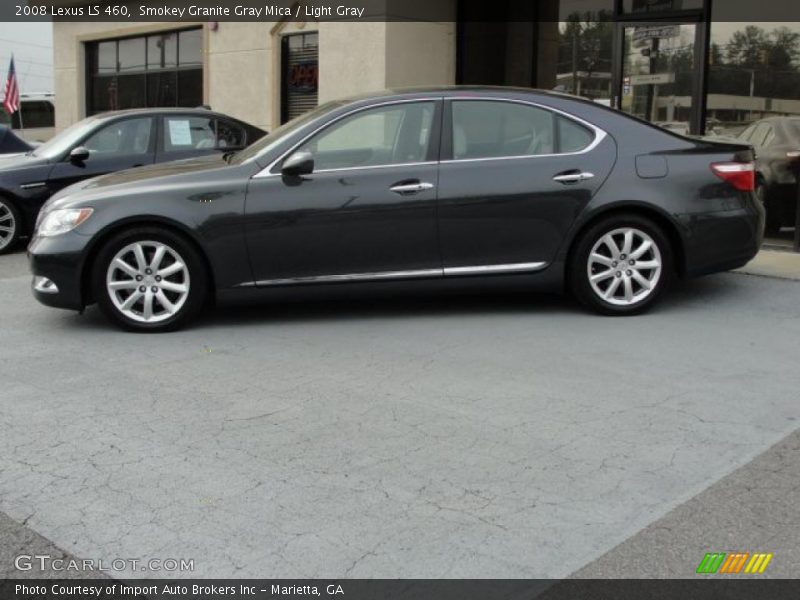 Smokey Granite Gray Mica / Light Gray 2008 Lexus LS 460