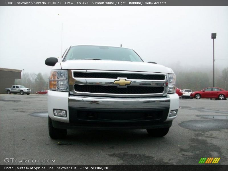 Summit White / Light Titanium/Ebony Accents 2008 Chevrolet Silverado 1500 Z71 Crew Cab 4x4