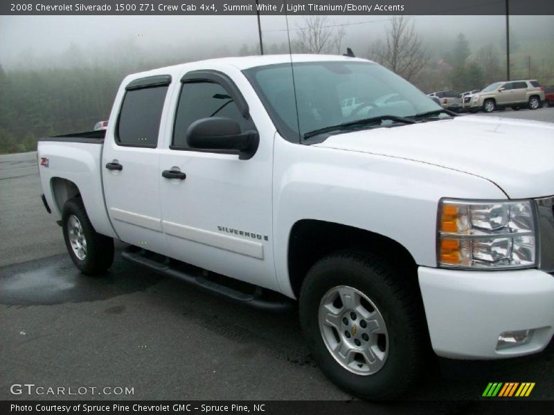Summit White / Light Titanium/Ebony Accents 2008 Chevrolet Silverado 1500 Z71 Crew Cab 4x4