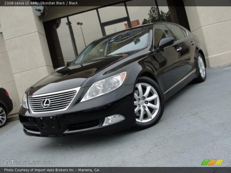 Obsidian Black / Black 2008 Lexus LS 460