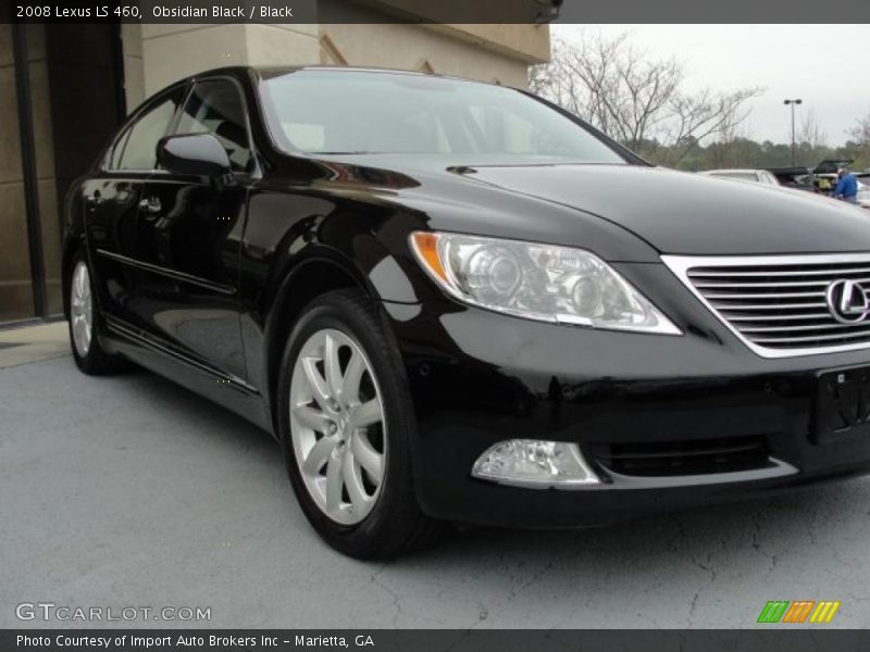 Obsidian Black / Black 2008 Lexus LS 460