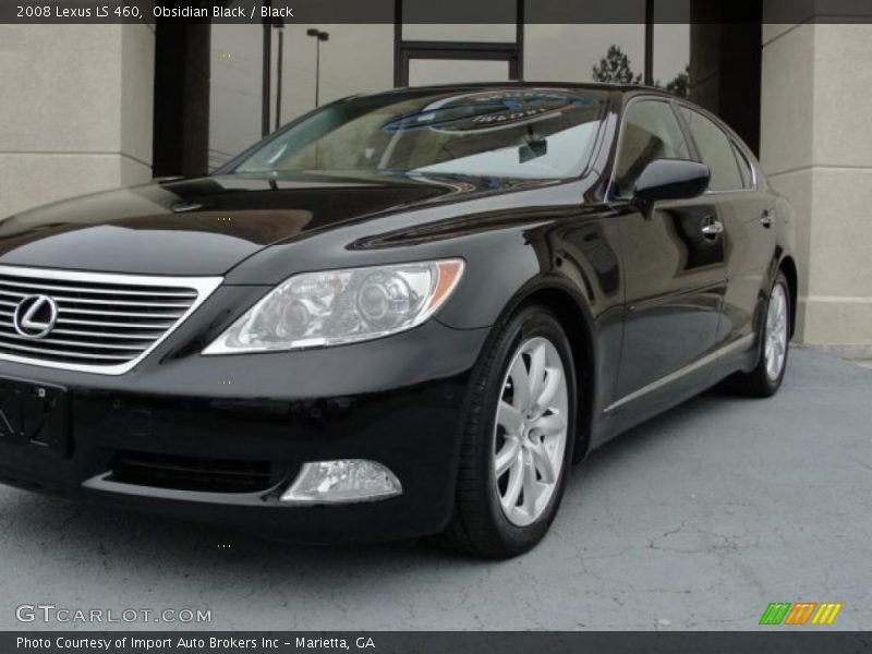 Obsidian Black / Black 2008 Lexus LS 460