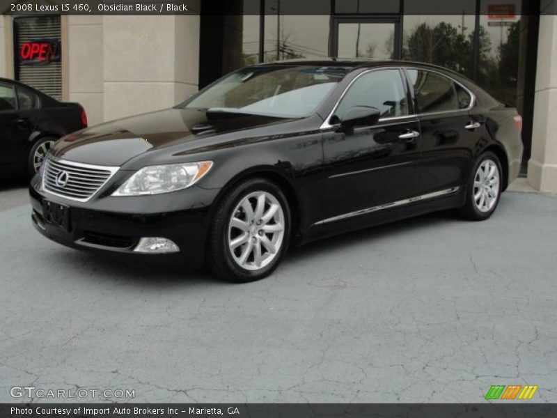Obsidian Black / Black 2008 Lexus LS 460