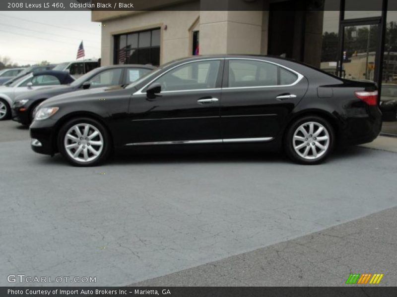 Obsidian Black / Black 2008 Lexus LS 460