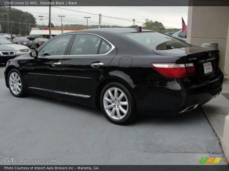 Obsidian Black / Black 2008 Lexus LS 460