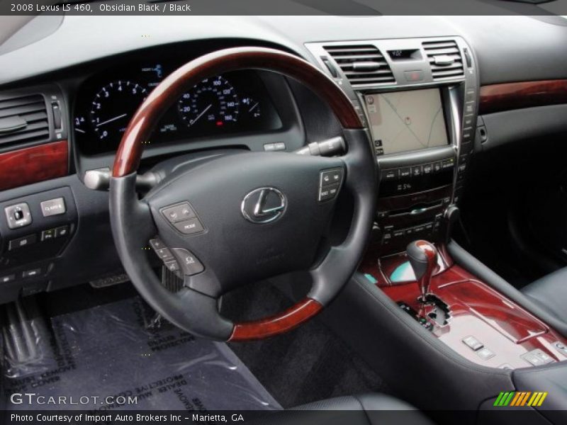 Obsidian Black / Black 2008 Lexus LS 460