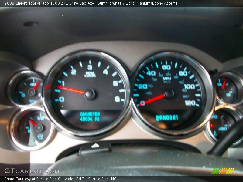 Summit White / Light Titanium/Ebony Accents 2008 Chevrolet Silverado 1500 Z71 Crew Cab 4x4