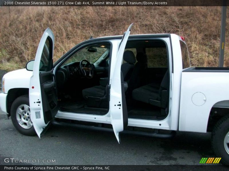 Summit White / Light Titanium/Ebony Accents 2008 Chevrolet Silverado 1500 Z71 Crew Cab 4x4