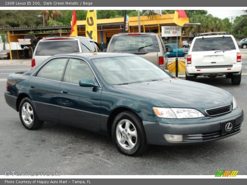 Dark Green Metallic / Beige 1998 Lexus ES 300