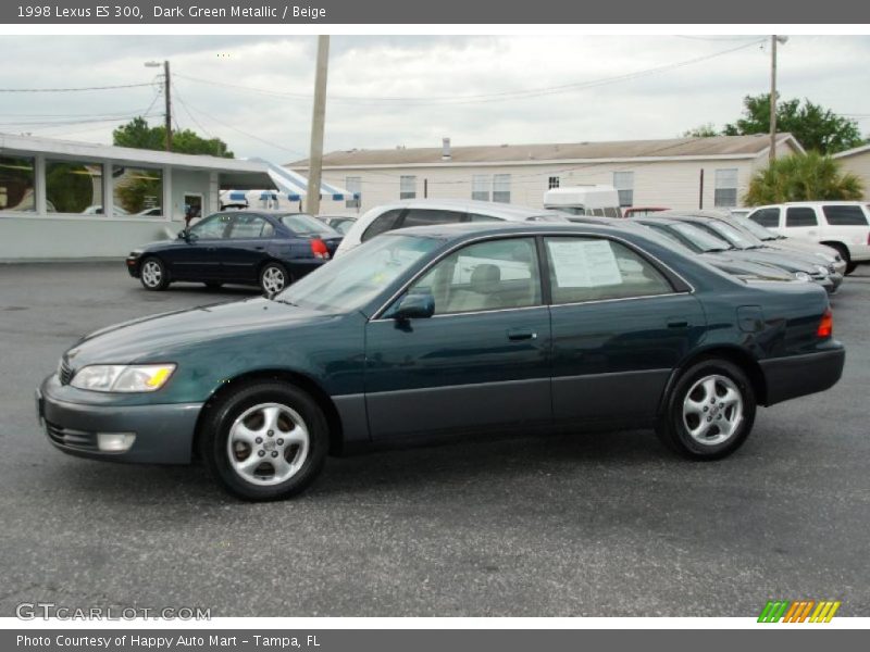 Dark Green Metallic / Beige 1998 Lexus ES 300