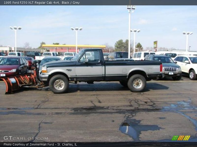 Black / Grey 1995 Ford F250 XLT Regular Cab 4x4