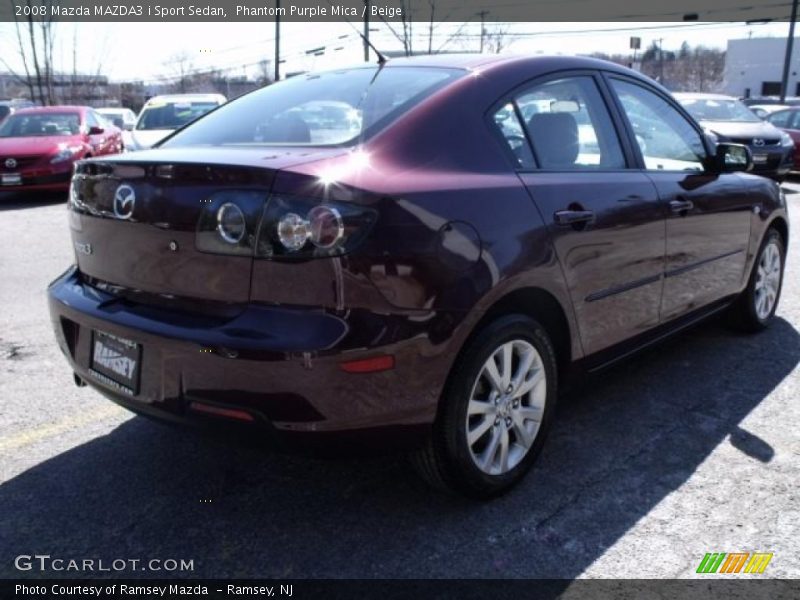 Phantom Purple Mica / Beige 2008 Mazda MAZDA3 i Sport Sedan