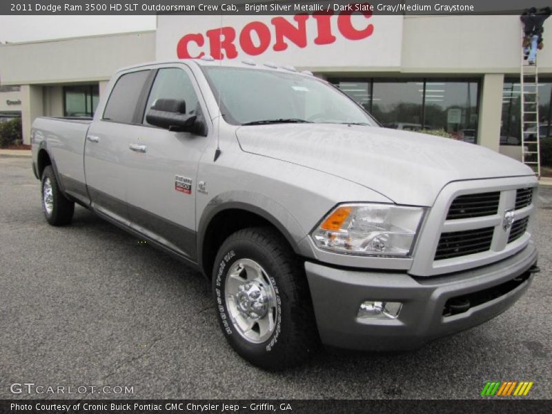 Bright Silver Metallic / Dark Slate Gray/Medium Graystone 2011 Dodge Ram 3500 HD SLT Outdoorsman Crew Cab