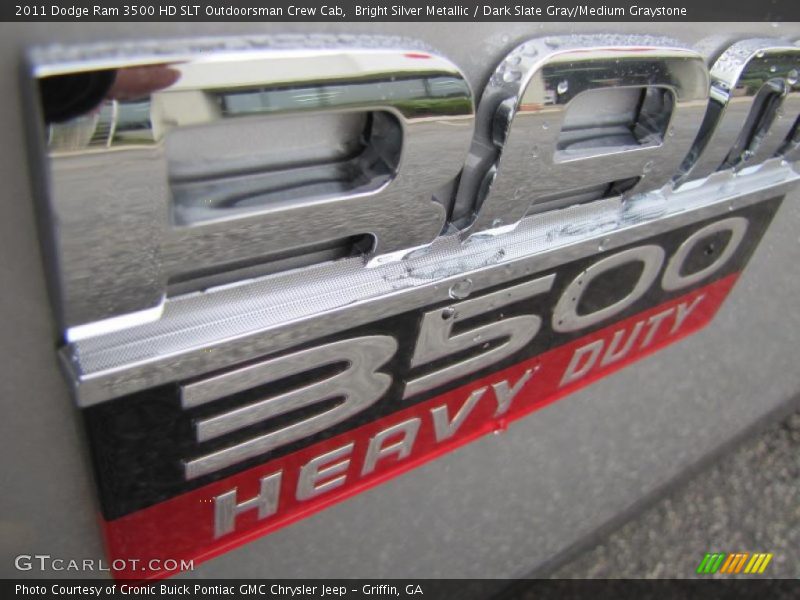 Bright Silver Metallic / Dark Slate Gray/Medium Graystone 2011 Dodge Ram 3500 HD SLT Outdoorsman Crew Cab