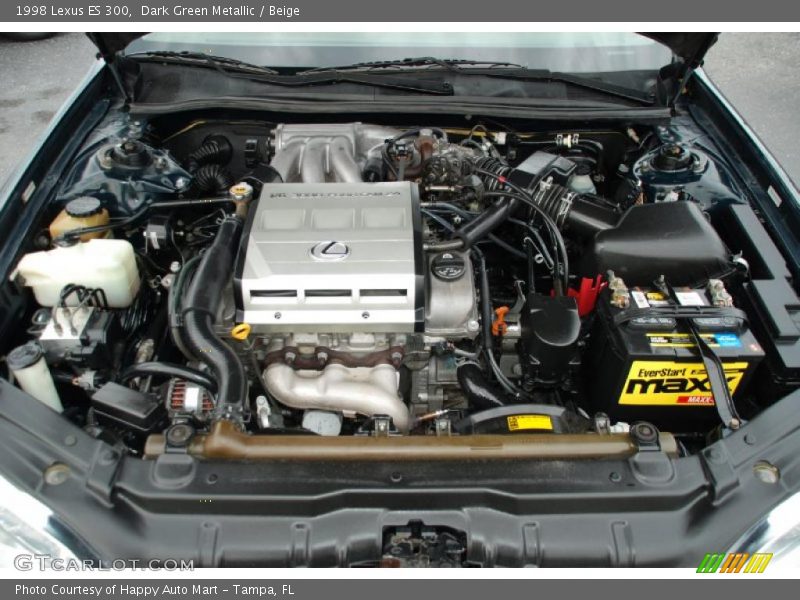 Dark Green Metallic / Beige 1998 Lexus ES 300