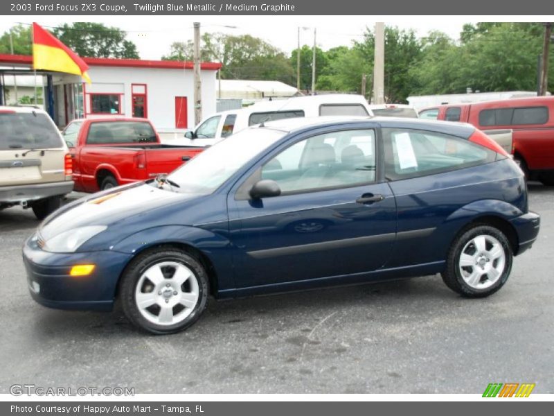 Twilight Blue Metallic / Medium Graphite 2003 Ford Focus ZX3 Coupe