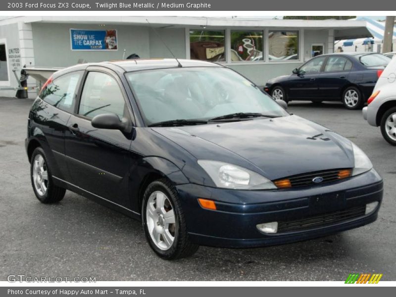 Twilight Blue Metallic / Medium Graphite 2003 Ford Focus ZX3 Coupe
