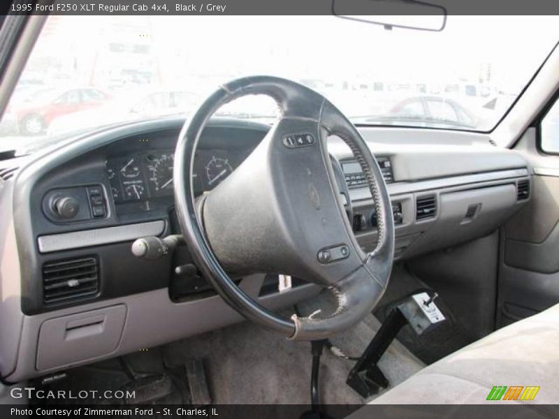 Black / Grey 1995 Ford F250 XLT Regular Cab 4x4