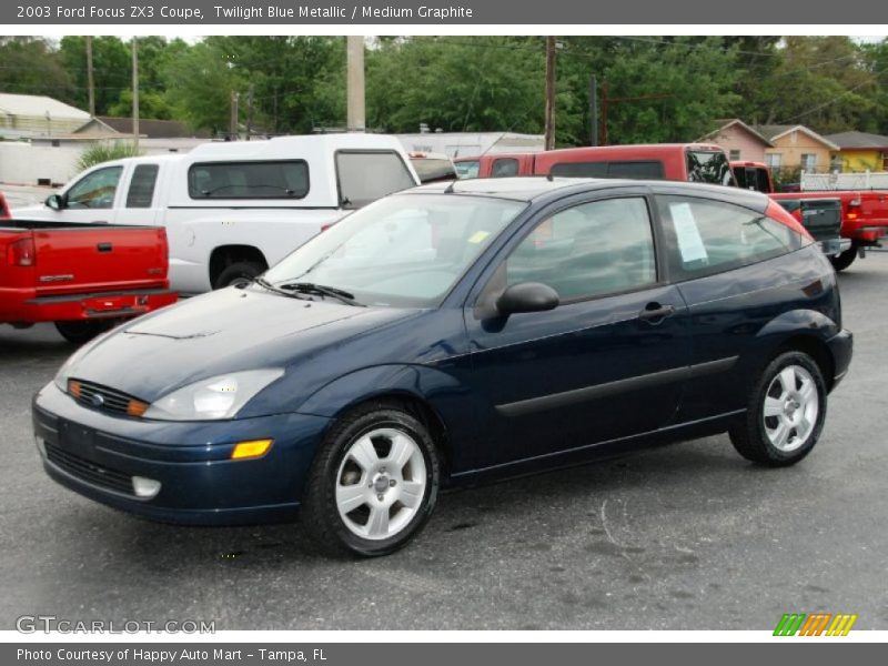 Twilight Blue Metallic / Medium Graphite 2003 Ford Focus ZX3 Coupe