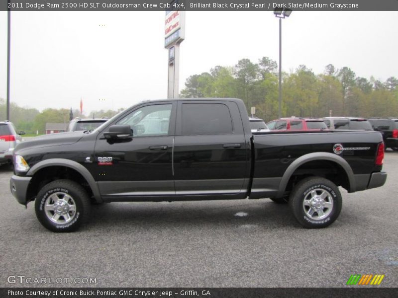  2011 Ram 2500 HD SLT Outdoorsman Crew Cab 4x4 Brilliant Black Crystal Pearl