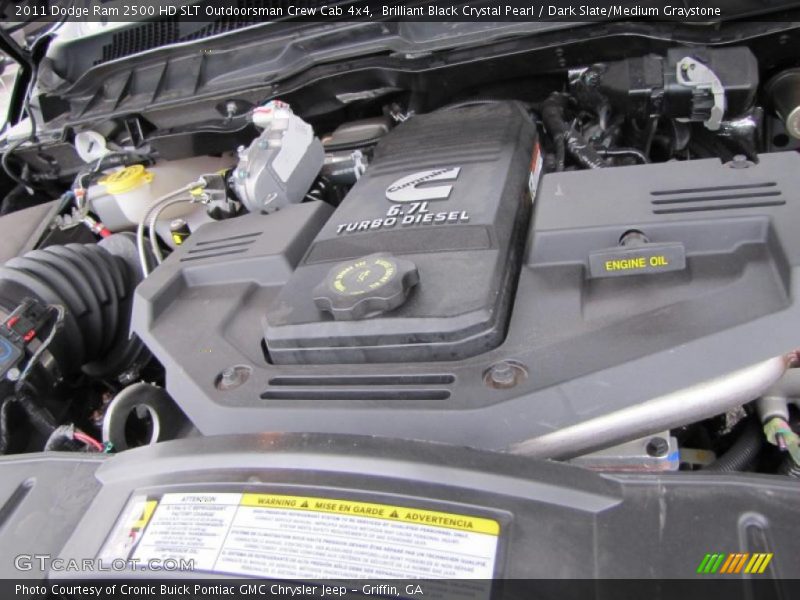  2011 Ram 2500 HD SLT Outdoorsman Crew Cab 4x4 Engine - 6.7 Liter OHV 24-Valve Cummins VGT Turbo-Diesel Inline 6 Cylinder