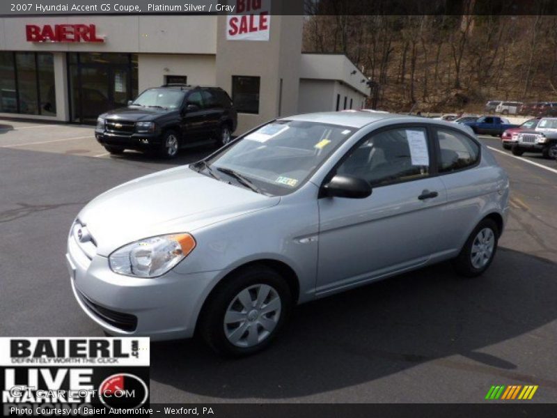 Platinum Silver / Gray 2007 Hyundai Accent GS Coupe