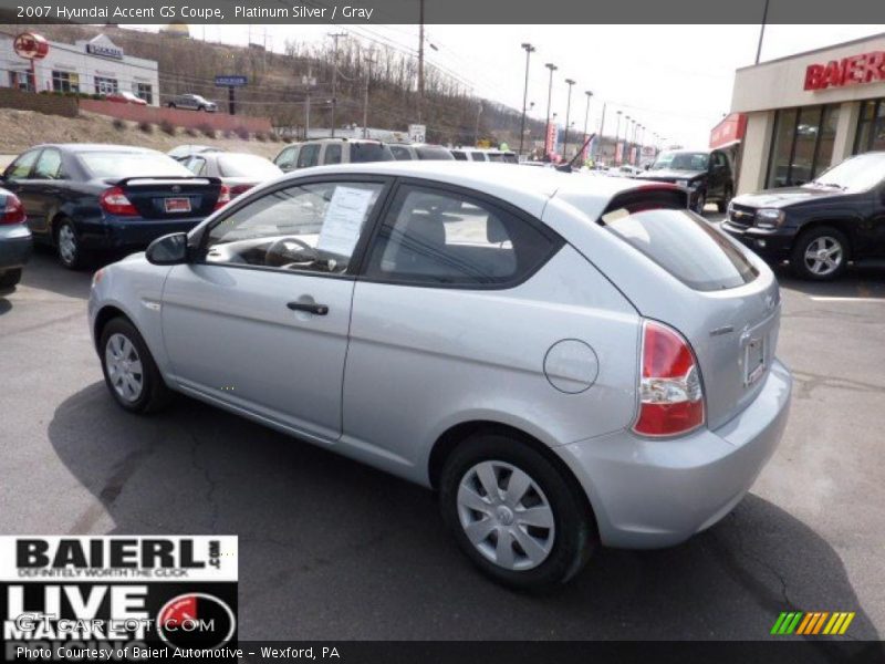 Platinum Silver / Gray 2007 Hyundai Accent GS Coupe