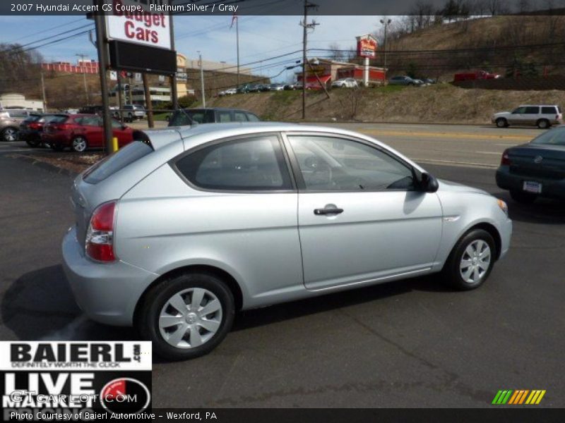 Platinum Silver / Gray 2007 Hyundai Accent GS Coupe