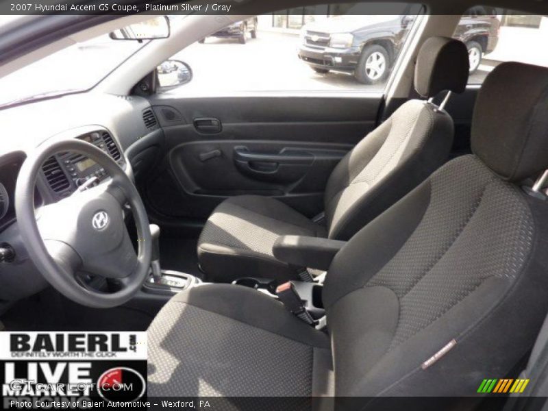 Platinum Silver / Gray 2007 Hyundai Accent GS Coupe