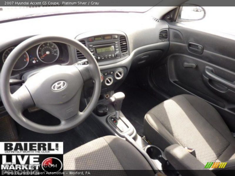 Platinum Silver / Gray 2007 Hyundai Accent GS Coupe
