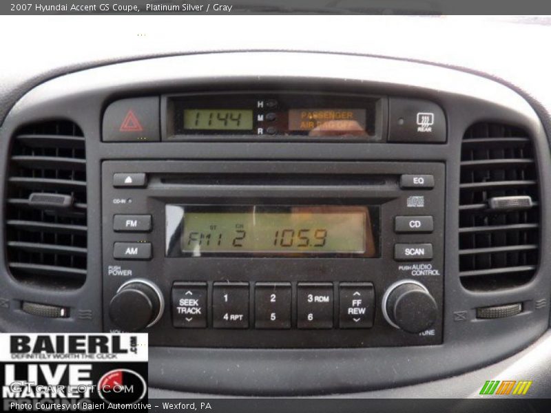 Platinum Silver / Gray 2007 Hyundai Accent GS Coupe