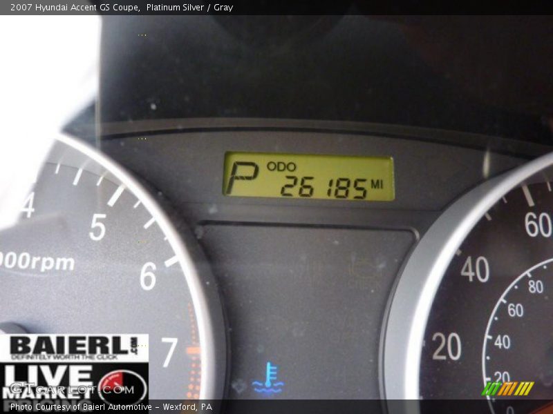 Platinum Silver / Gray 2007 Hyundai Accent GS Coupe