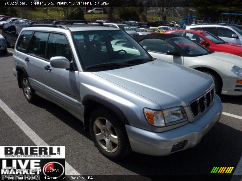 Platinum Silver Metallic / Gray 2002 Subaru Forester 2.5 S