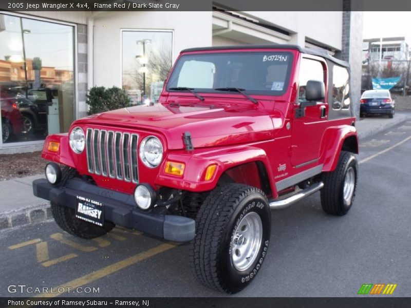 Flame Red / Dark Slate Gray 2005 Jeep Wrangler X 4x4