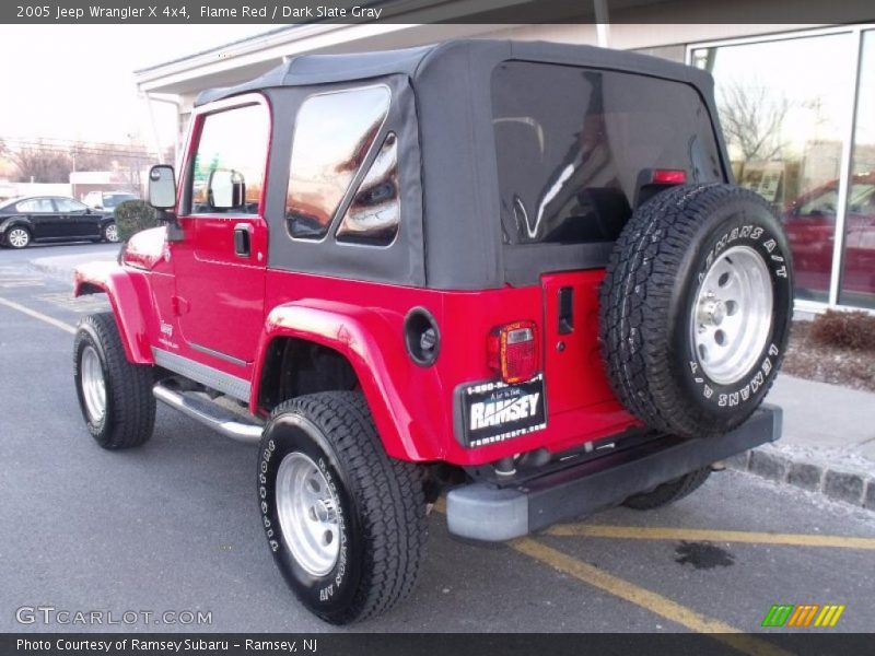 Flame Red / Dark Slate Gray 2005 Jeep Wrangler X 4x4