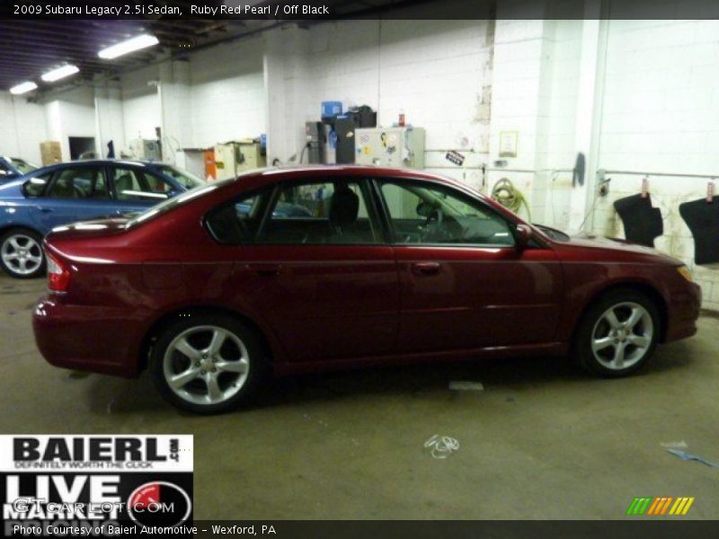 Ruby Red Pearl / Off Black 2009 Subaru Legacy 2.5i Sedan