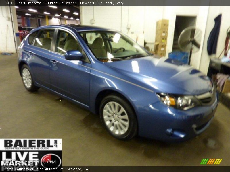 Newport Blue Pearl / Ivory 2010 Subaru Impreza 2.5i Premium Wagon