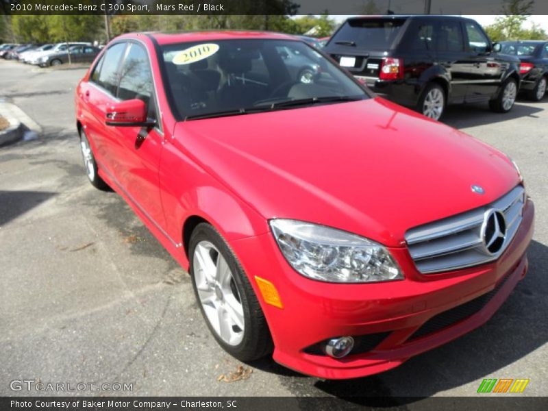 Mars Red / Black 2010 Mercedes-Benz C 300 Sport