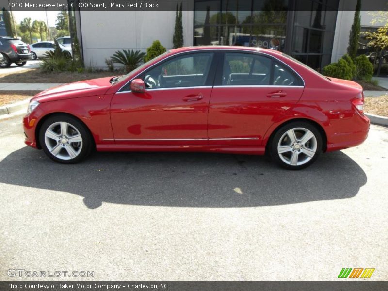 Mars Red / Black 2010 Mercedes-Benz C 300 Sport