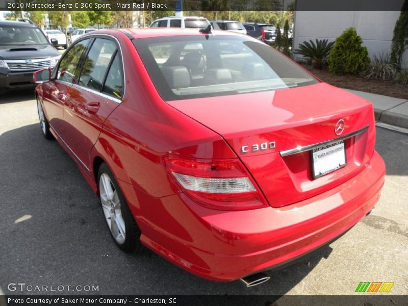 Mars Red / Black 2010 Mercedes-Benz C 300 Sport
