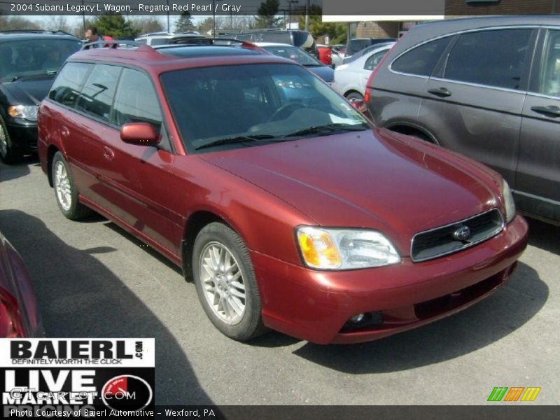 Regatta Red Pearl / Gray 2004 Subaru Legacy L Wagon